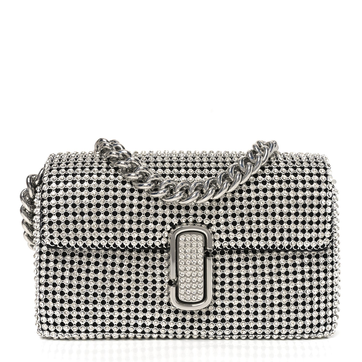 The Rhinestone J Marc Mini Shoulder Bag Silver