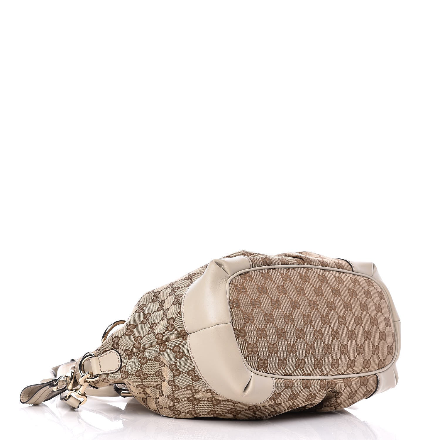 Gucci Monogram Margaux Calfskin Medium Sukey Top Handle Bag Beige Ebony Mystic White 4 of 12