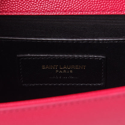 Saint Laurent Grain De Poudre Medium Monogram Kate Satchel Lipstick Fuchsia 6 of 7