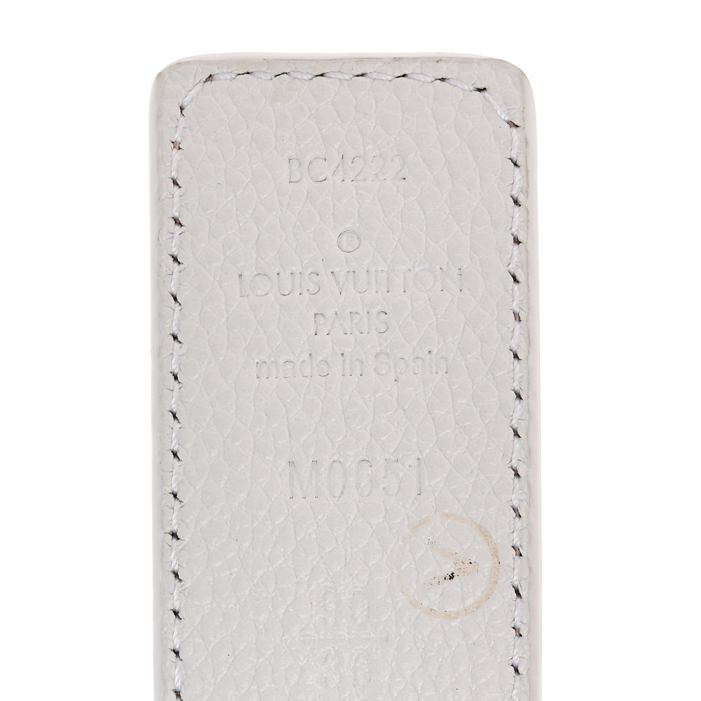 Taurillon Calfskin Monogram 30mm LV Initiales Reversible Belt 90 36 Rose Ballerine Ivory