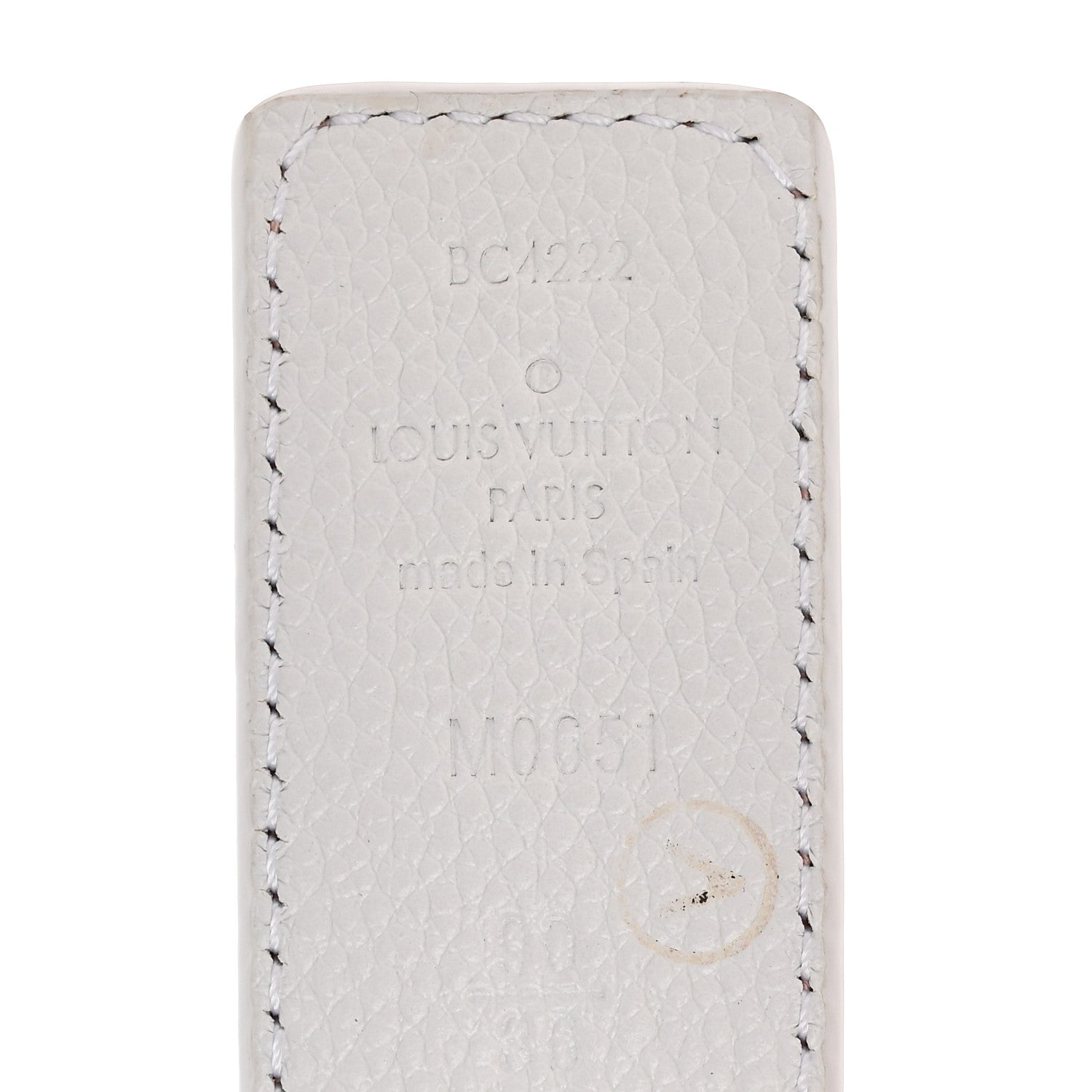 Louis Vuitton Taurillon Calfskin Monogram 30mm LV Initiales Reversible Belt 90 36 Rose Ballerine Ivory 9 of 9