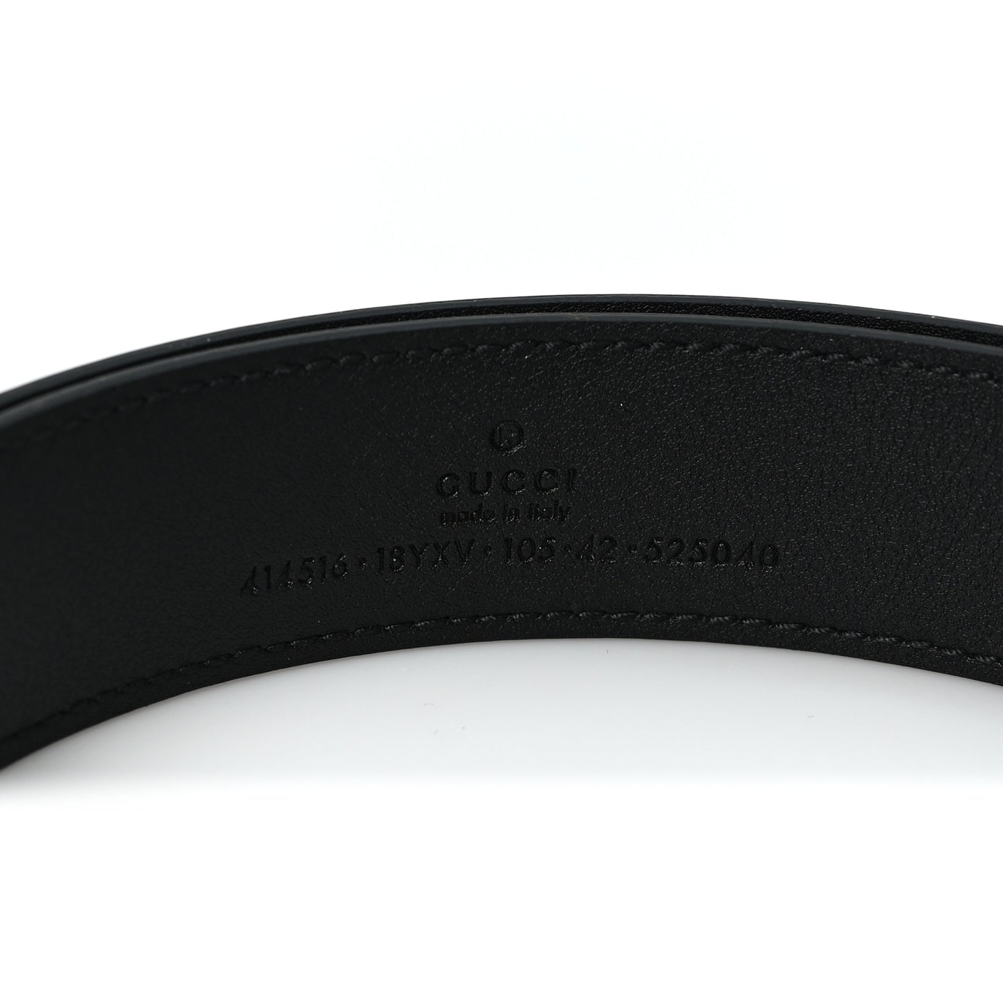 Azalea Calfskin Enamel Monochrome Double G 30mm Belt 105 42 Black