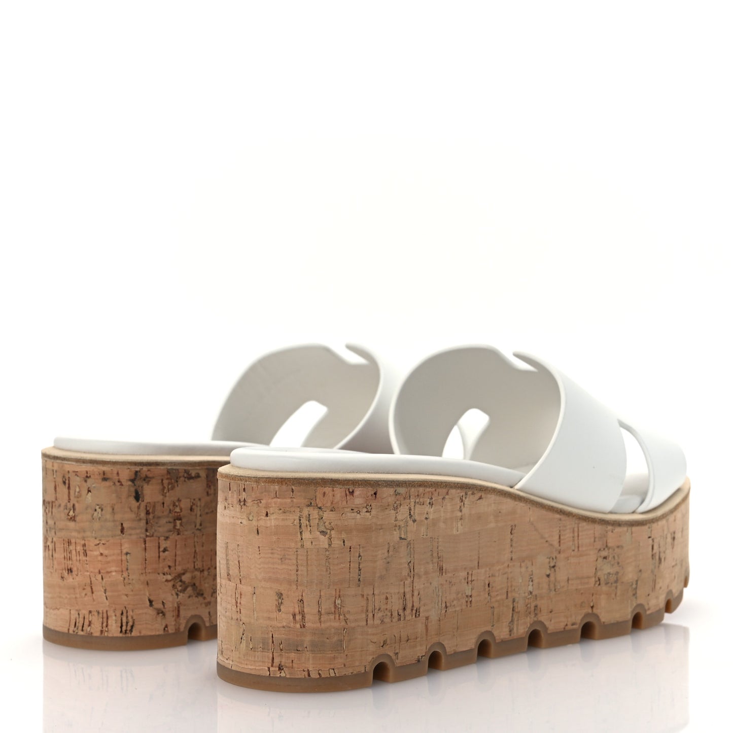 Calfskin Cork Eze 30 Sandals 38 White
