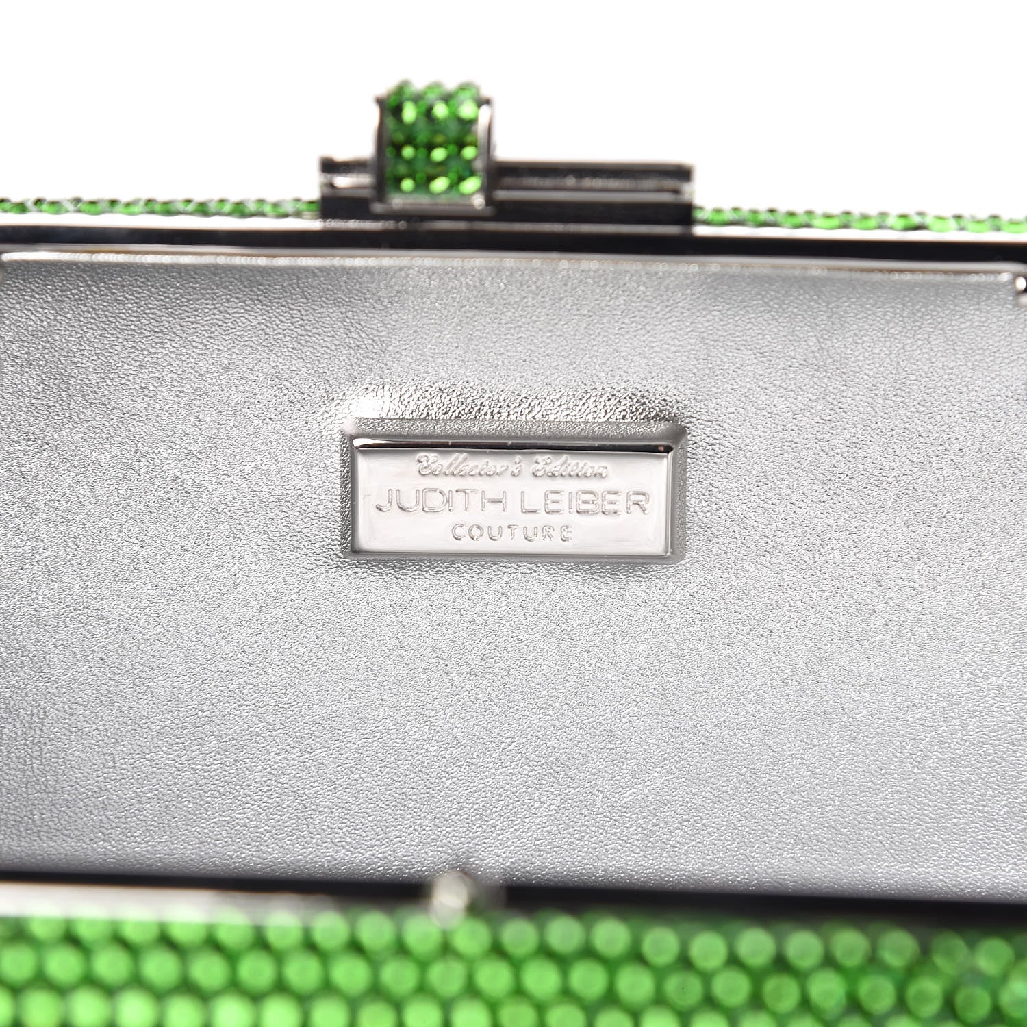 Judith Leiber Swarovski Crystal Minaudière Clutch Green 6 of 6