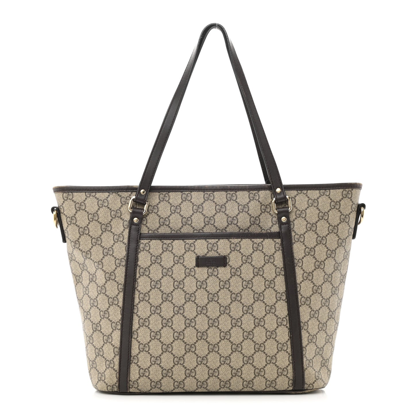 GG Supreme Monogram Medium Joy Tote Dark Brown