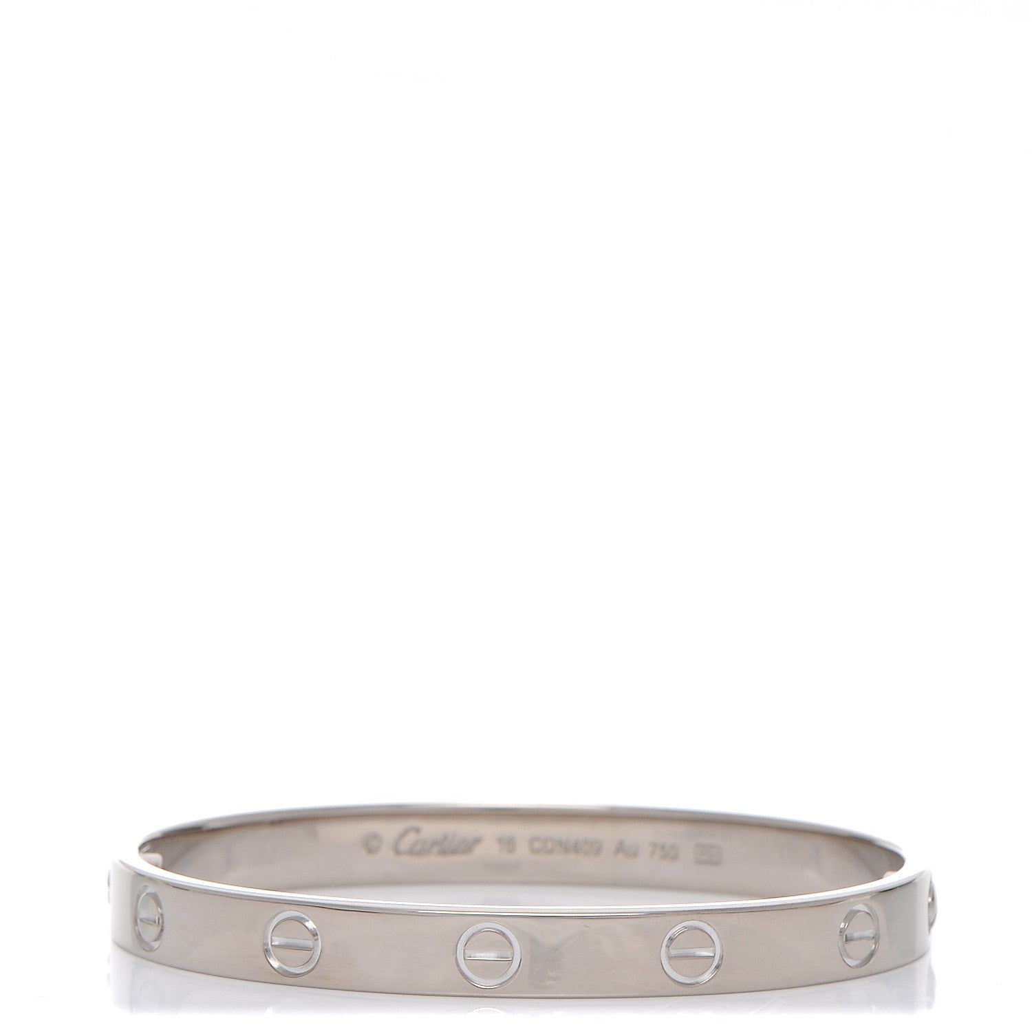Cartier 18K White Gold LOVE Bracelet 16 1 of 6