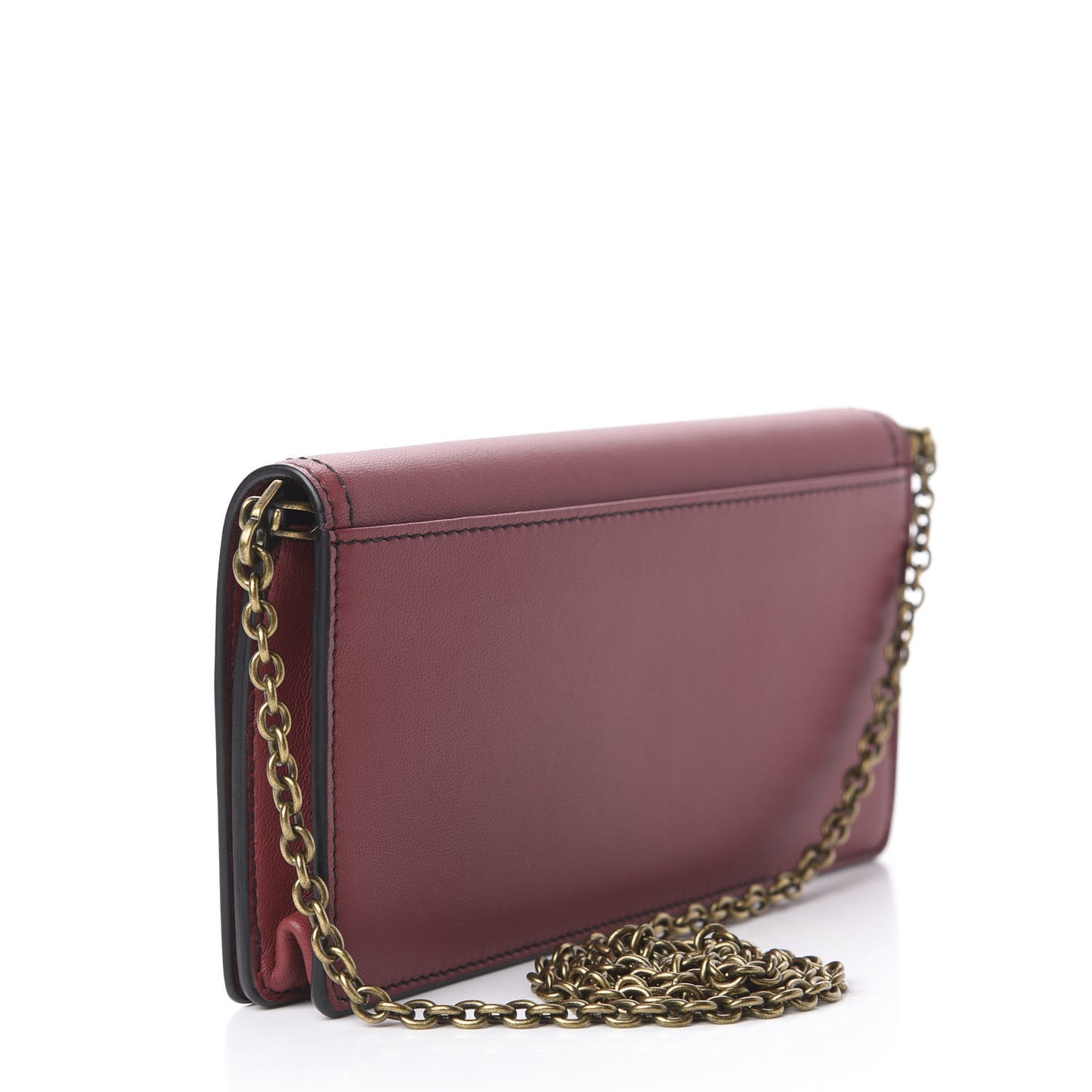 Nappa Intrecciato Ellittica Chain Wallet Baccara Rose