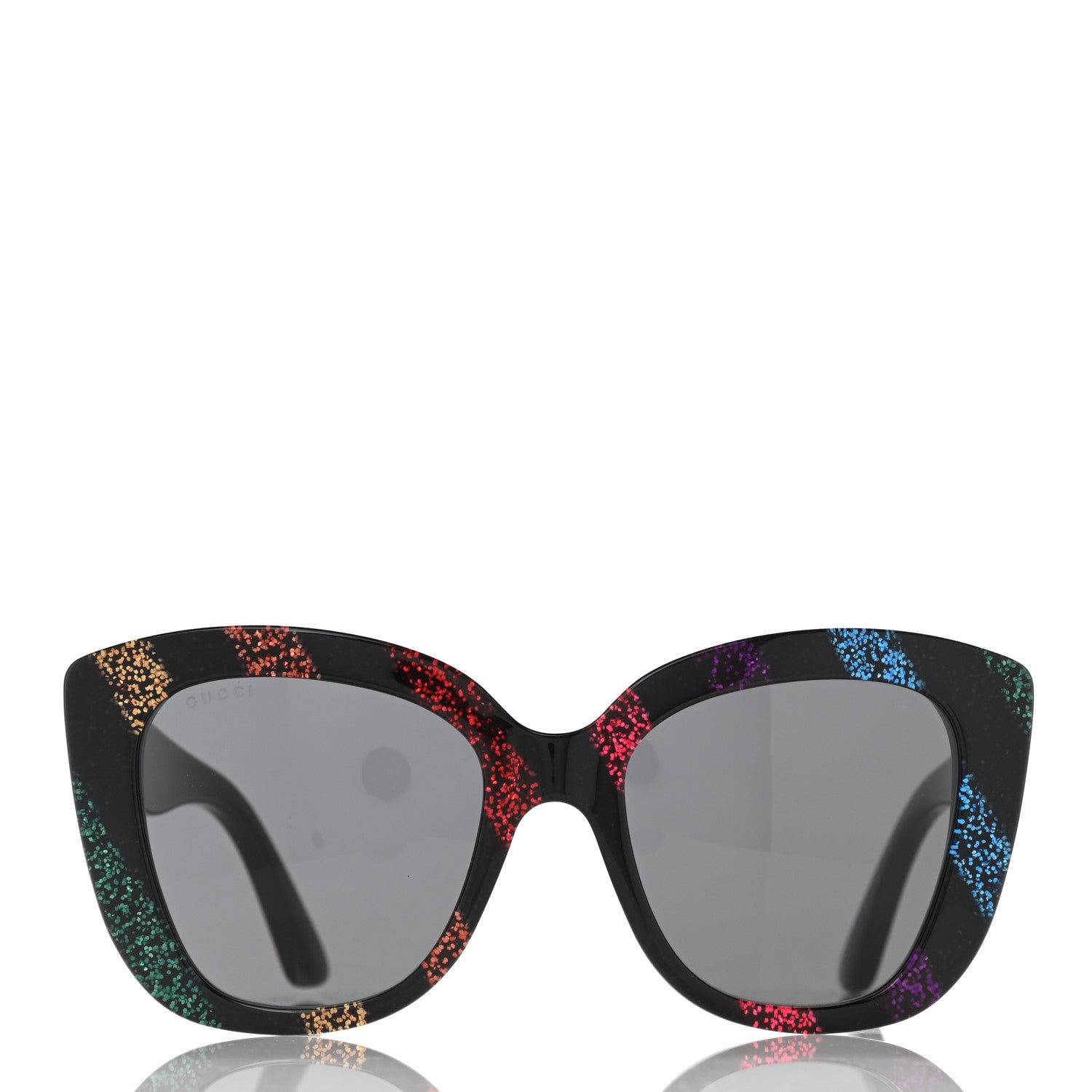 Gucci Acetate Glitter Sunglasses GG0327S Black 2 of 9