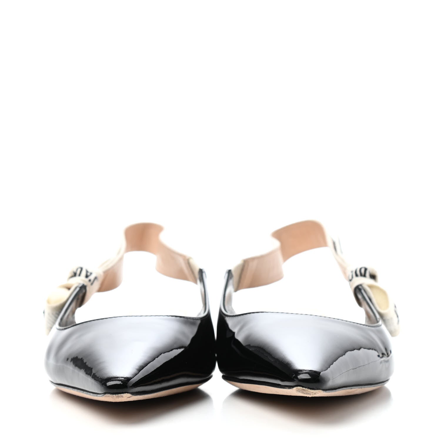Christian Dior Patent Ribbon J'Adior Slingback Ballet Flats 36.5 Black 2 of 5