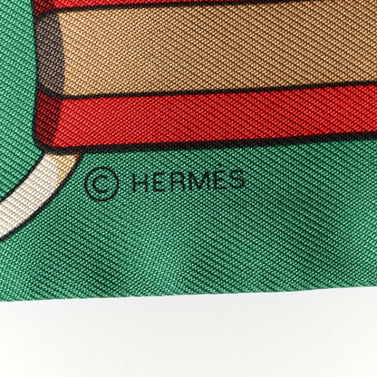 Hermes Silk Grand Tralala Twilly Bleu Ciel Vert 4 of 4