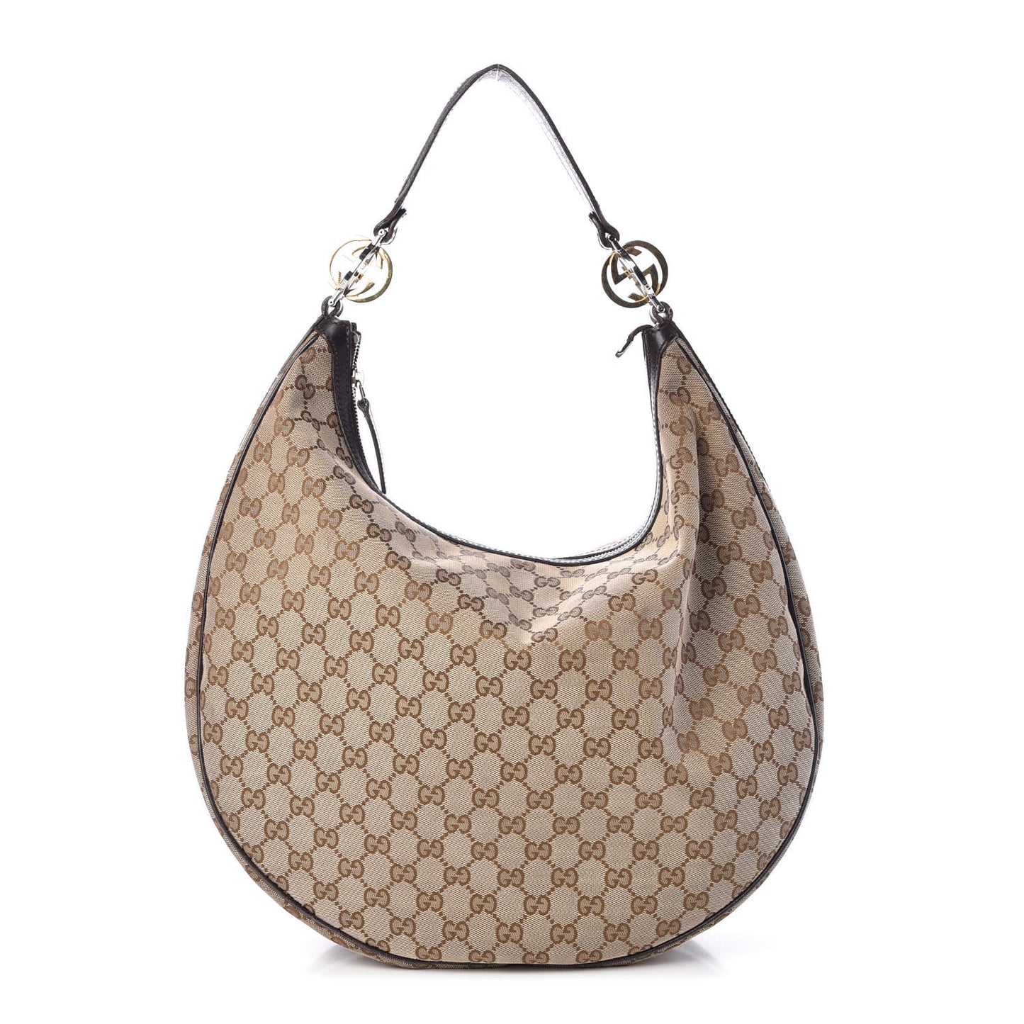 Monogram Large GG Twins Hobo Dark Brown