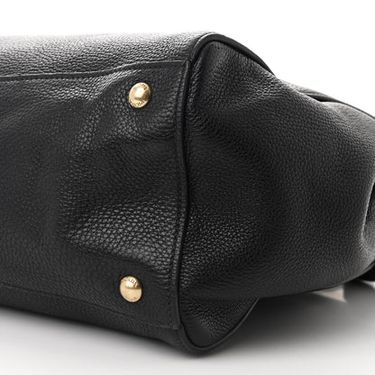 Prada Vitello Daino Tote Black 10 of 12
