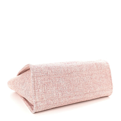 Chanel Lurex Boucle Small Deauville Tote Pink 4 of 9
