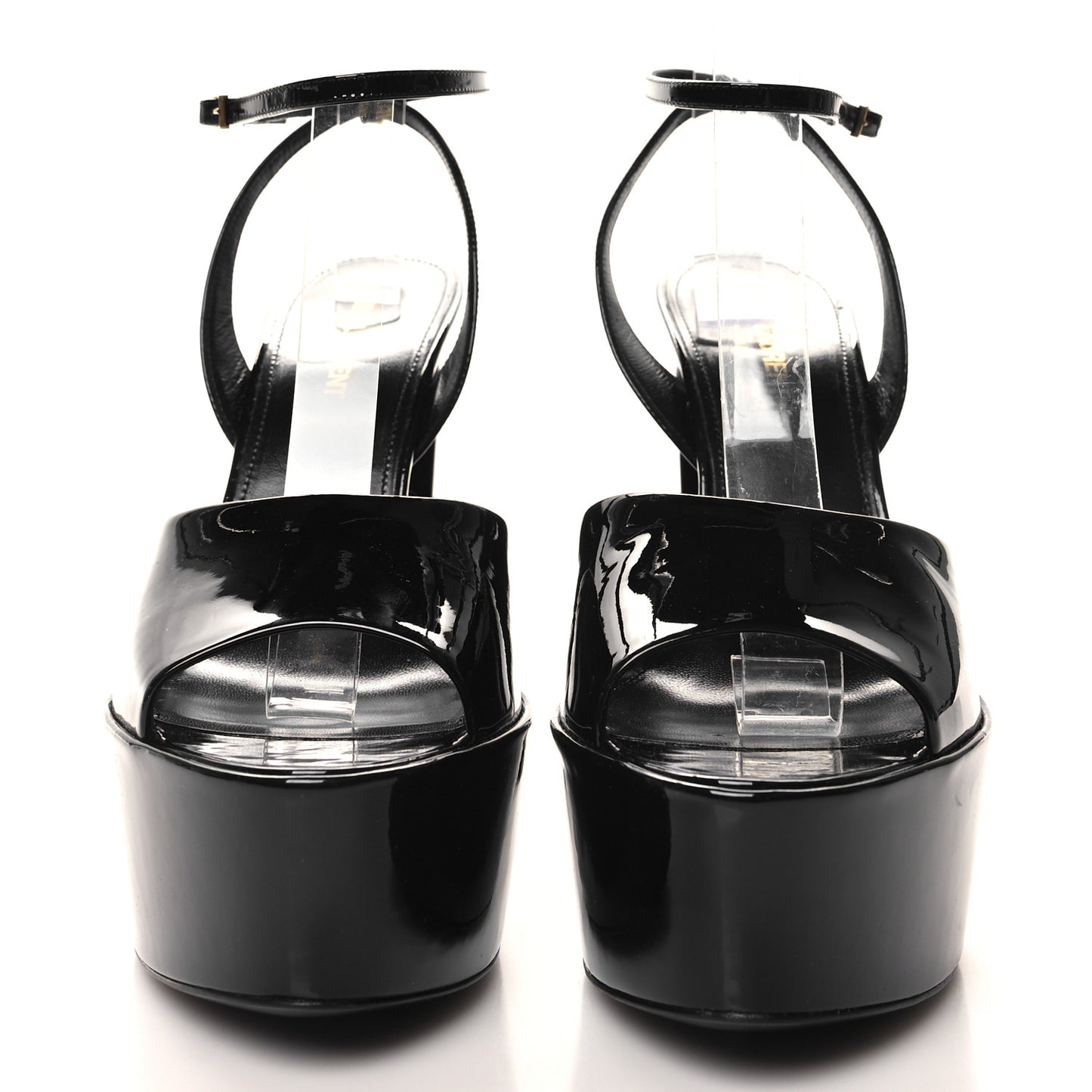 Patent Jodie 95 Platform Sandals 38 Black