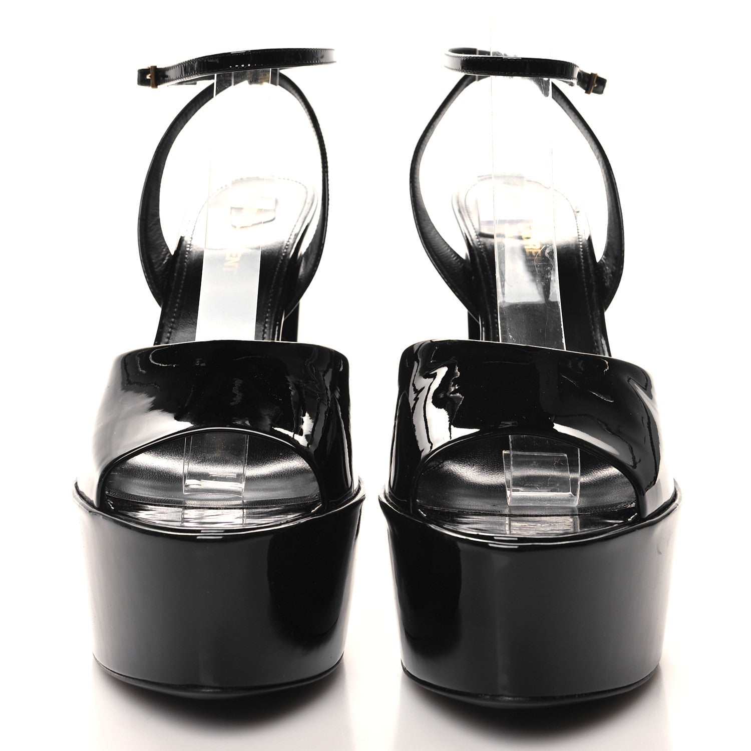 Saint Laurent Patent Jodie 95 Platform Sandals 38 Black 2 of 9
