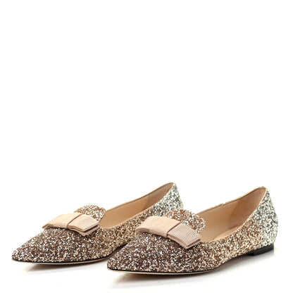 Jimmy Choo Glitter Degrade Gala Viola Flats 38 3 of 7