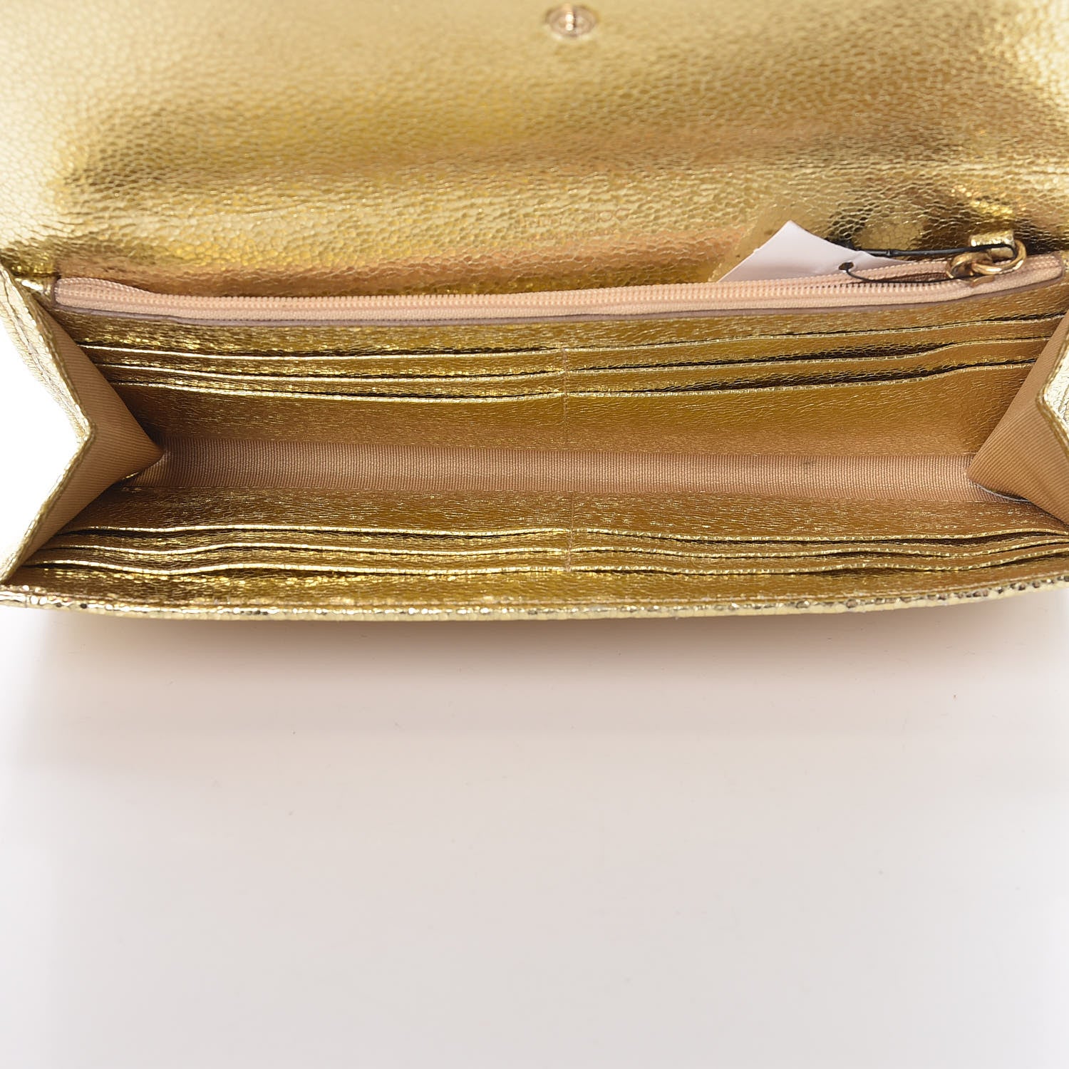 Jimmy Choo Glitter Fabric Reese Clutch Wallet Metallic 5 of 10