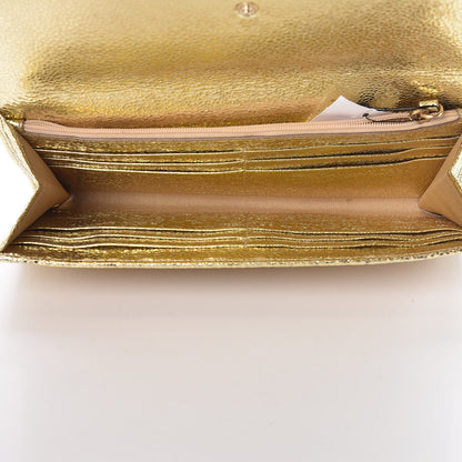 Jimmy Choo Glitter Fabric Reese Clutch Wallet Metallic 5 of 10
