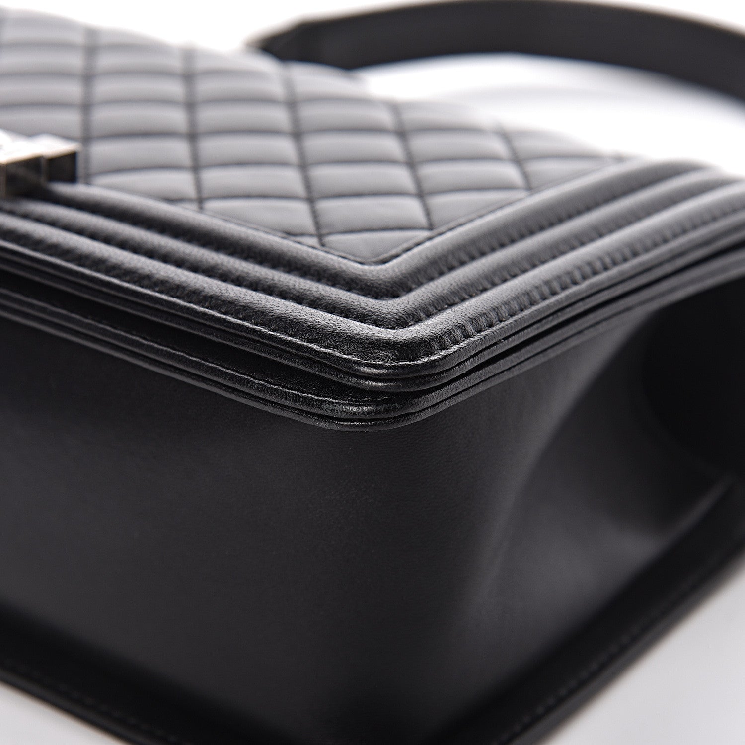 Chanel Lambskin Quilted Medium Boy Flap Black 12 of 16