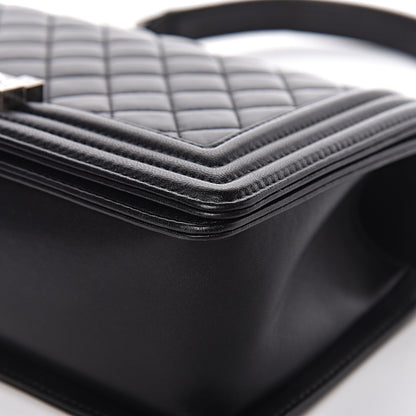 Chanel Lambskin Quilted Medium Boy Flap Black 12 of 16