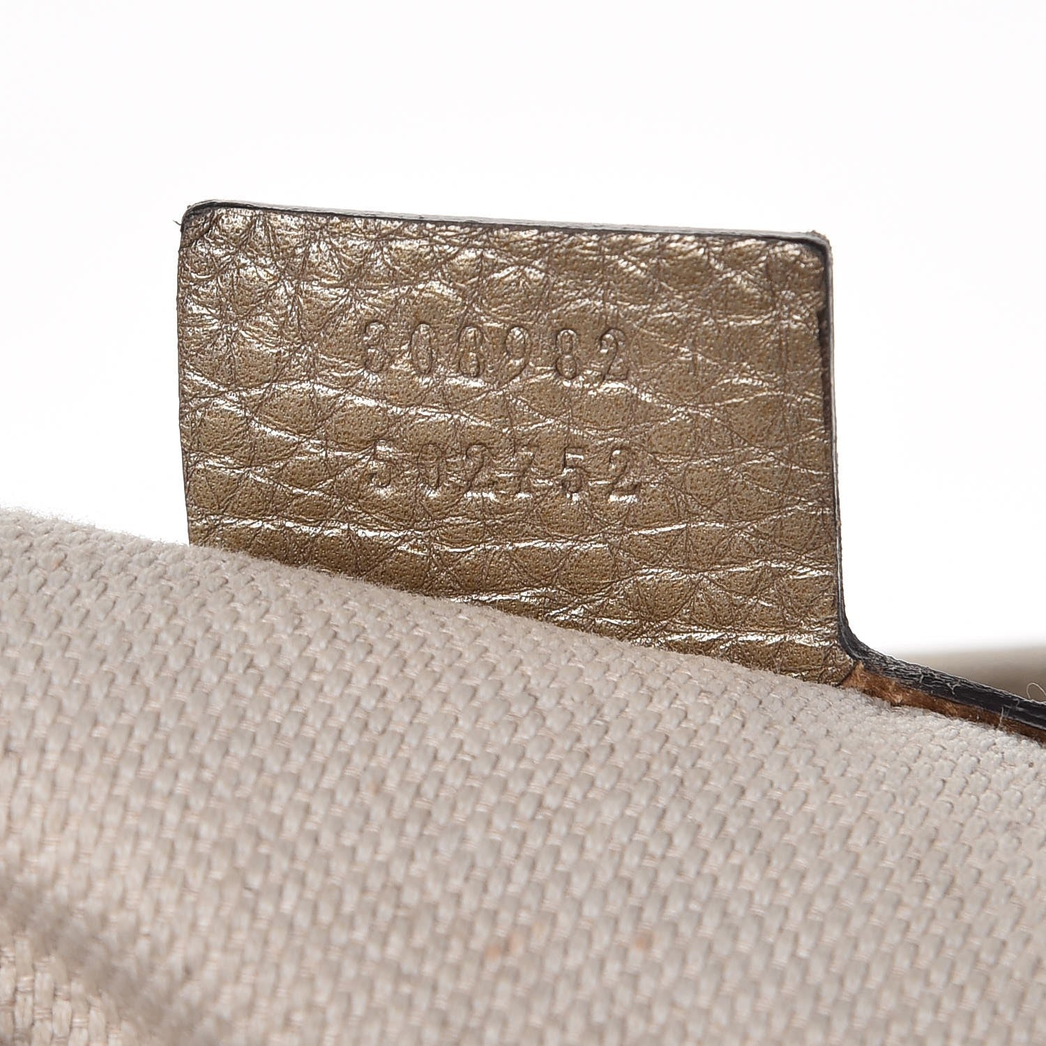 Gucci Metallic Pebbled Calfskin Medium Soho Chain Shoulder Bag Golden Beige 7 of 13