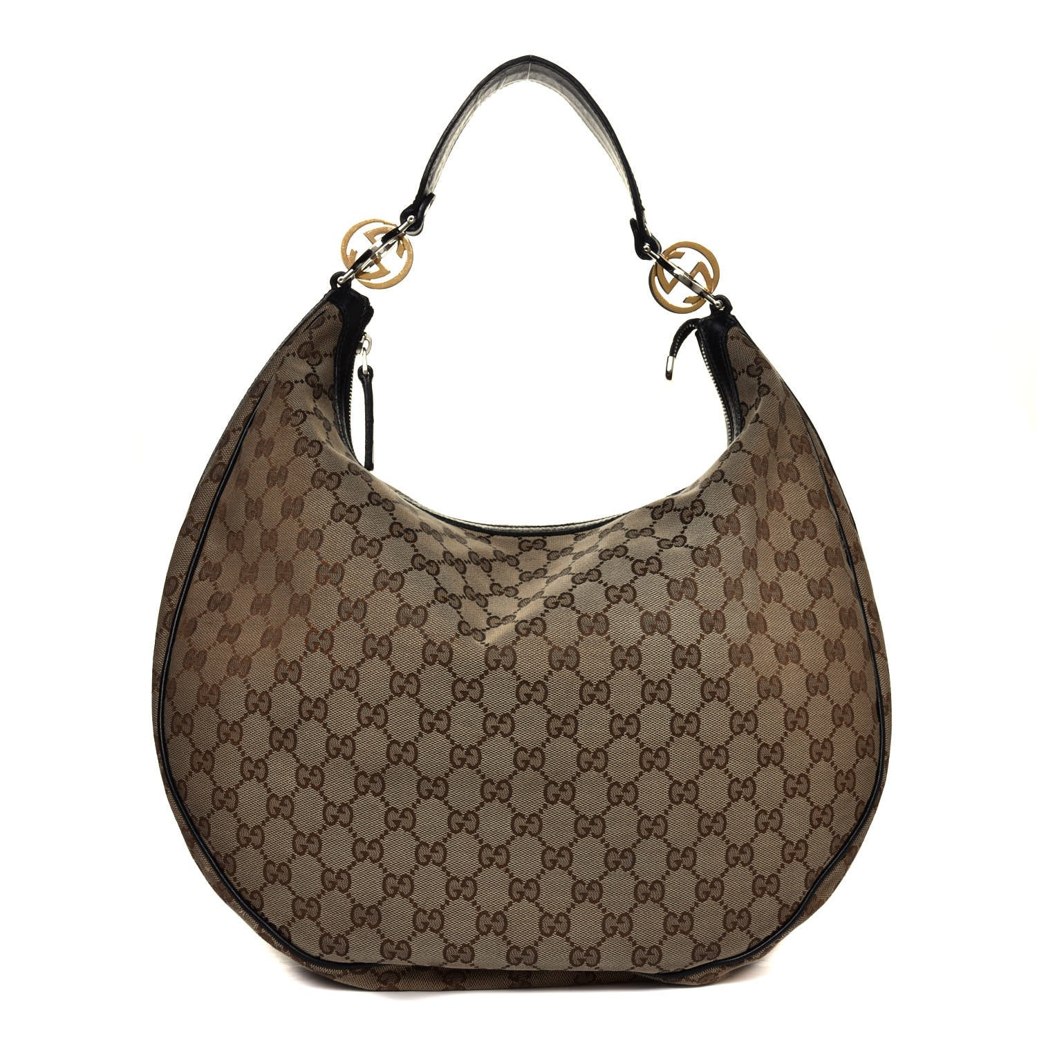 Gucci Monogram Large GG Twins Hobo Dark Brown 1 of 4