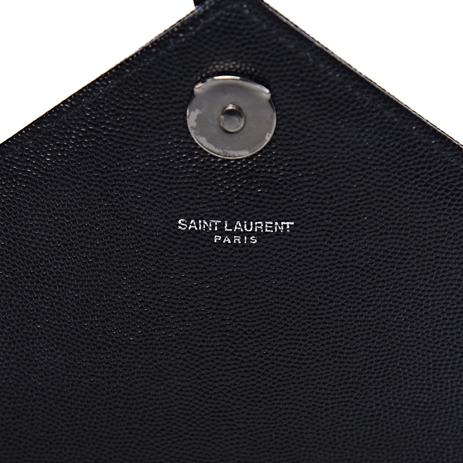 Saint Laurent Grain De Poudre Textured Mixed Matelasse Large Triquilt Monogram Monochrome Satchel Black 6 of 11