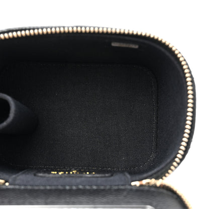 Chanel Caviar Quilted Tiny CC Mini Vanity Case With Chain Black 5 of 12