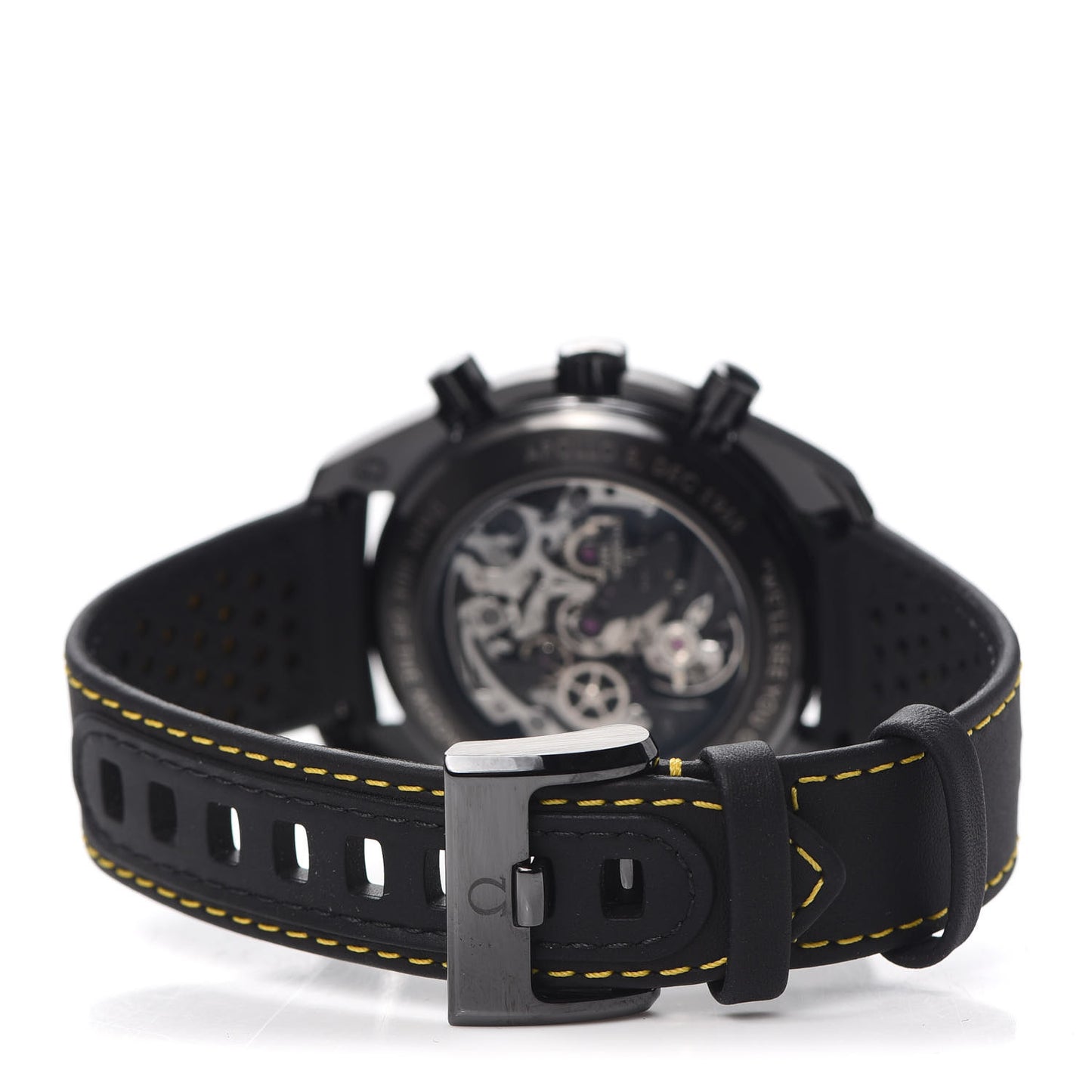 Ceramic Calfskin 44mm Speedmaster "Dark Side Of The Moon" Chronograph Manual Winding Watch Black 311.92.44.30.01.001