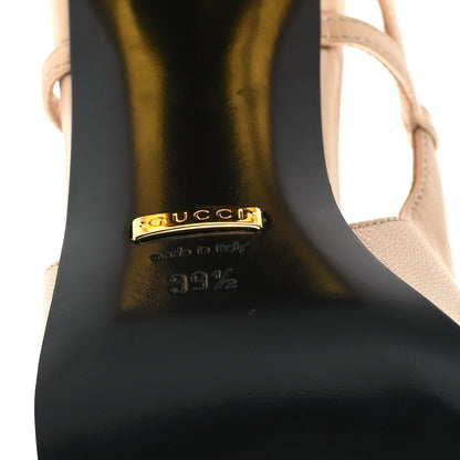Gucci Malaga Kid Horsebit 75mm Slingback Pumps 39.5 Skin Rose 7 of 9