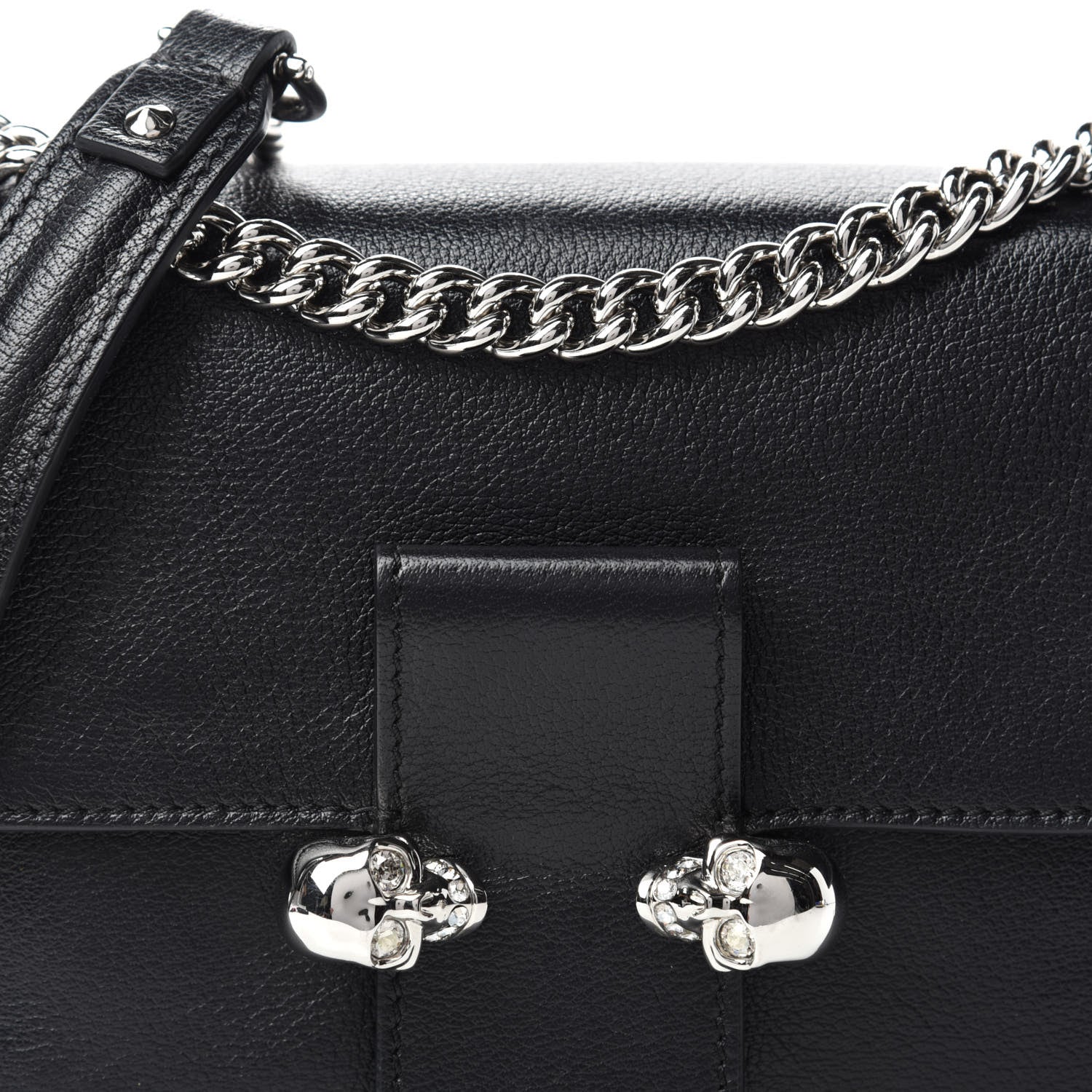 Alexander McQueen Goatskin Twin Skull Crossbody Black 12 of 12