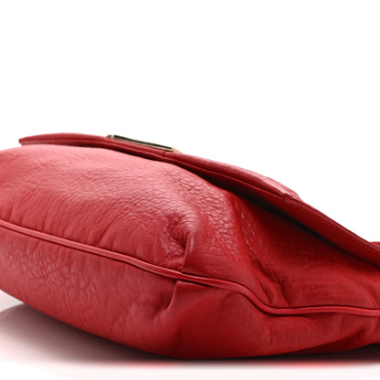 Fendi Crinkled Lambskin Mia Shoulder Flap Red 11 of 11