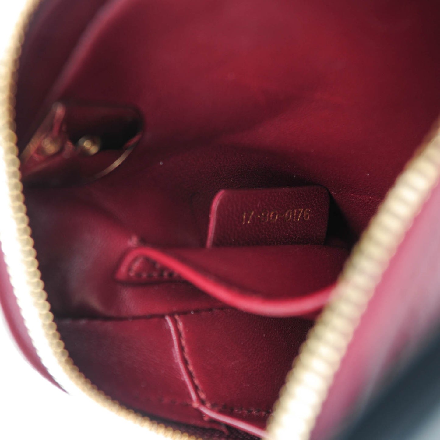 Lambskin Cannage Lily Tote Red Sapphire Blue