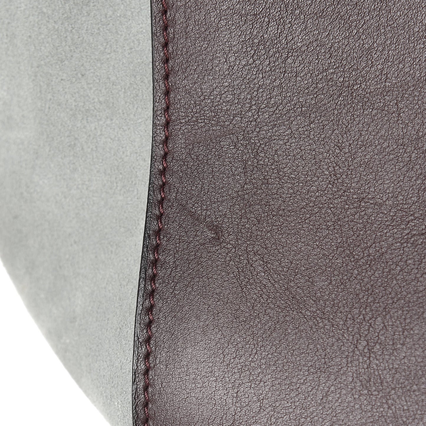 Smooth Calfskin Suede Medium Tri-Color Trapeze Dark Grey