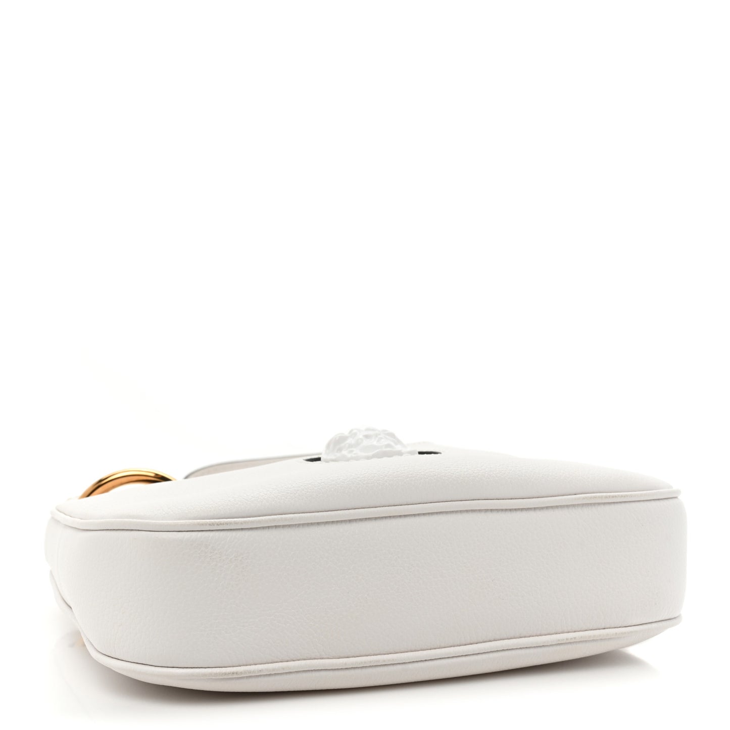 Calfskin La Medusa Small Hobo Crossbody Optical White