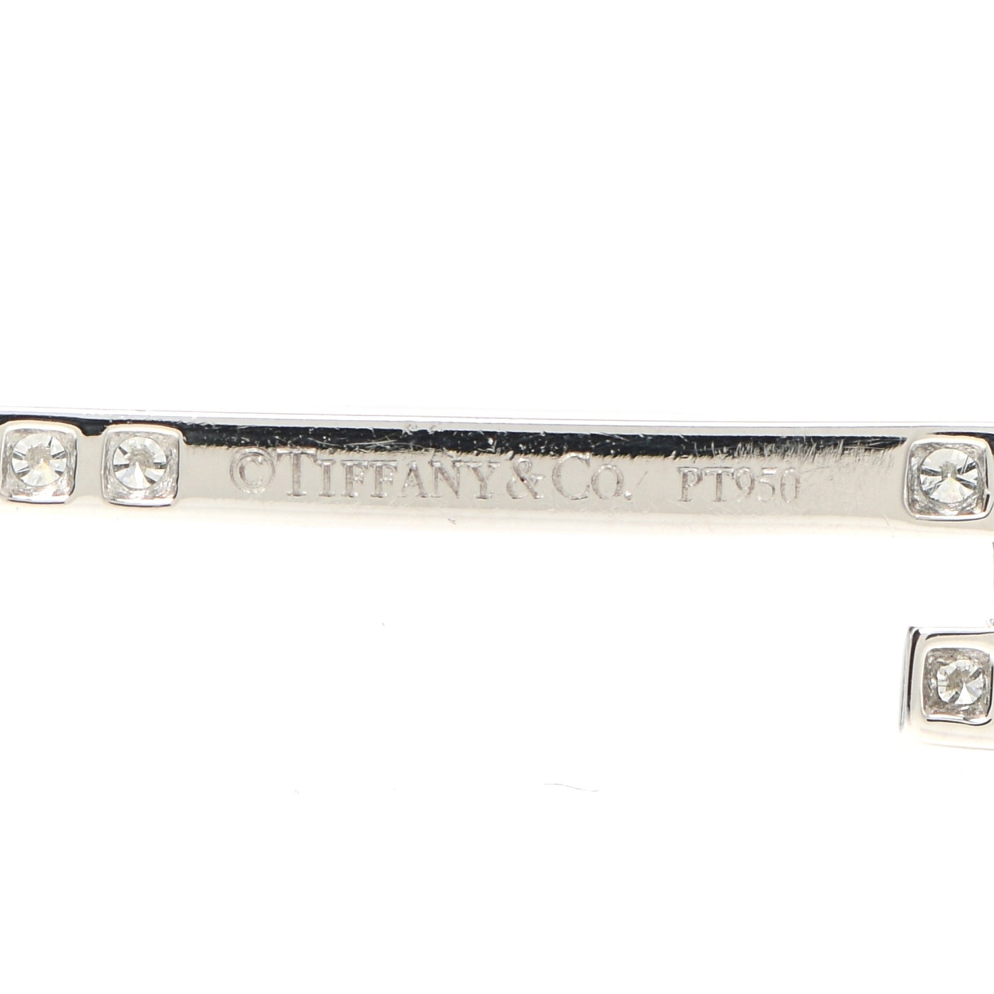 Platinum Diamond Ornate Heart Key Pendant