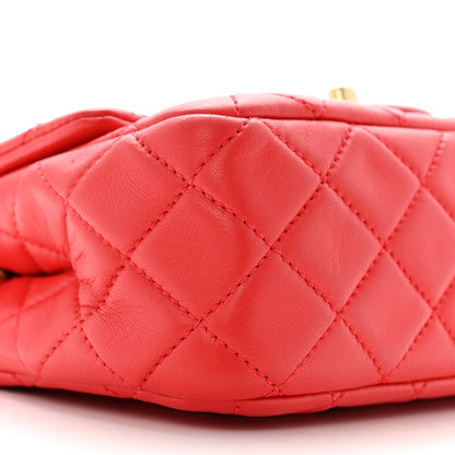 Chanel Lambskin Quilted Mini Pearl Crush Flap Red 9 of 12