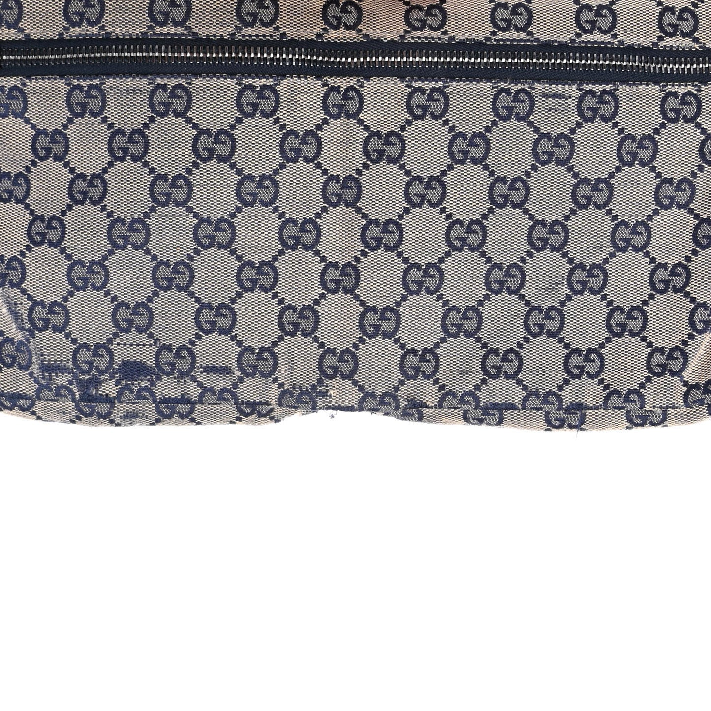 GG Monogram Web Double Pocket Belt Bag Navy