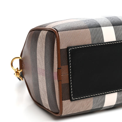 Burberry E-canvas Check Mini Bowling Bag Dark Birch Brown 8 of 9