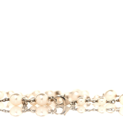 Chanel Pearl CC Long Necklace Gold 3 of 5