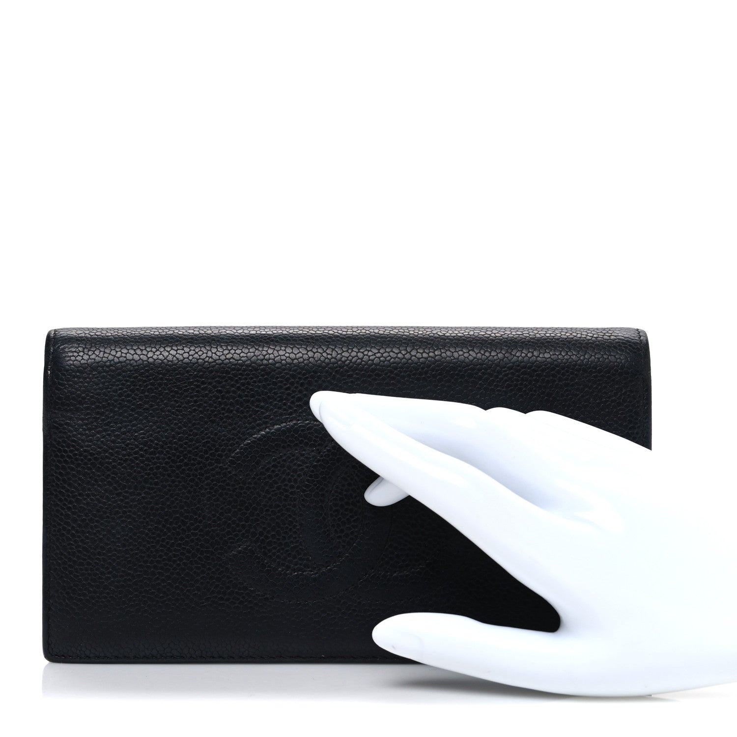 Chanel Caviar Timeless CC Yen Wallet Black 2 of 8
