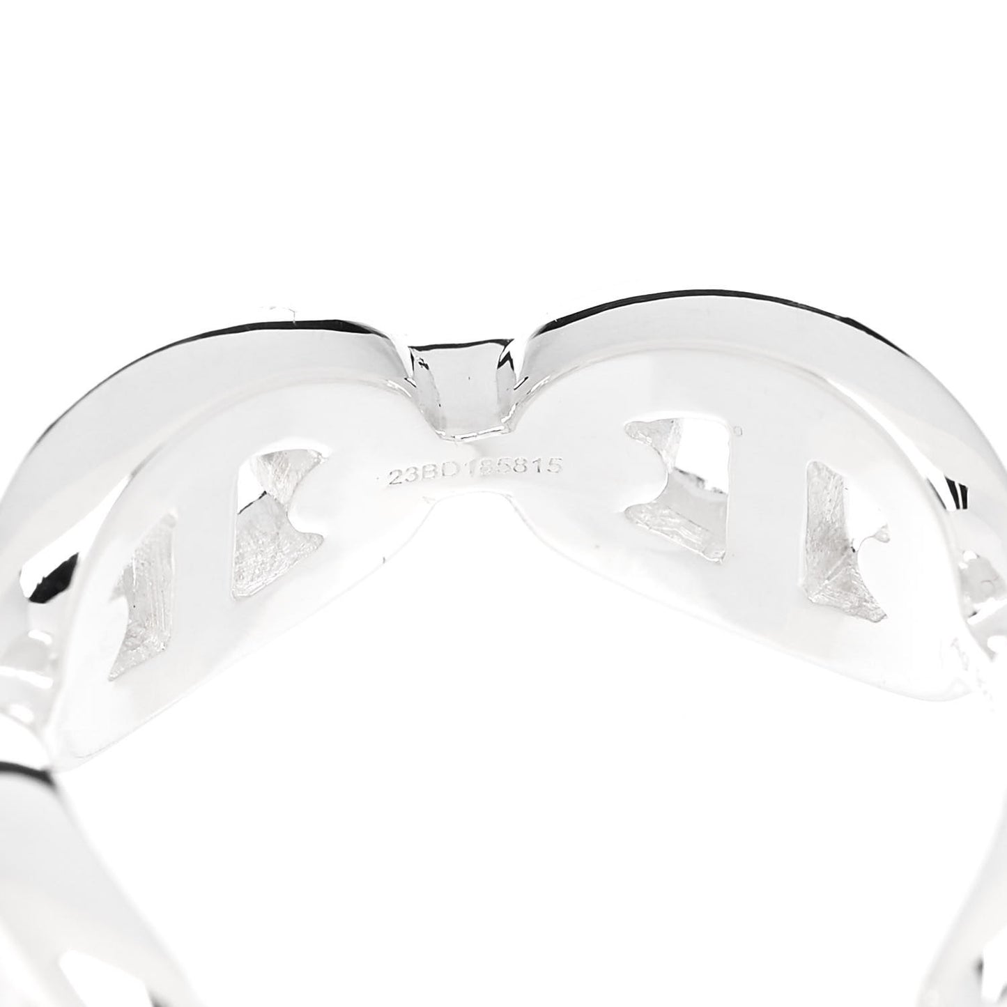 Sterling Silver PM Chaine d'Ancre Enchainee Band Ring 51 5.75