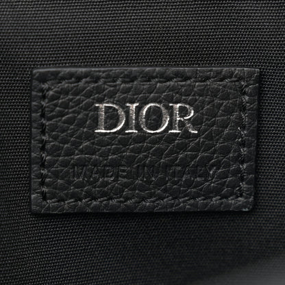 Christian Dior Oblique Jacquard Grained Calfskin Saddle Backpack With Flap Black 6 of 11