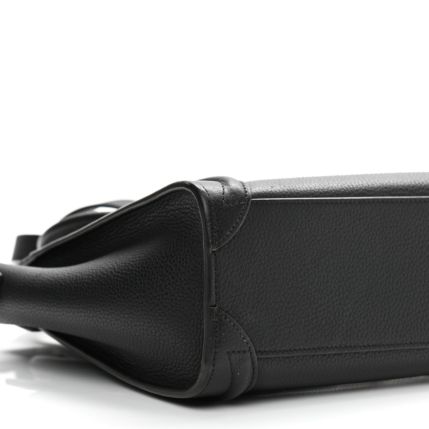 Drummed Calfskin Nano Luggage Black