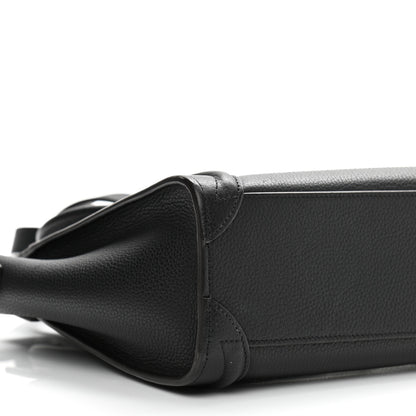 Celine Drummed Calfskin Nano Luggage Black 8 of 9