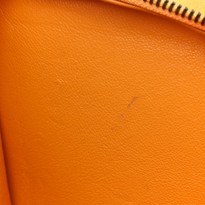 Celine Drummed Calfskin Suede Small Trapeze Ocre 10 of 18