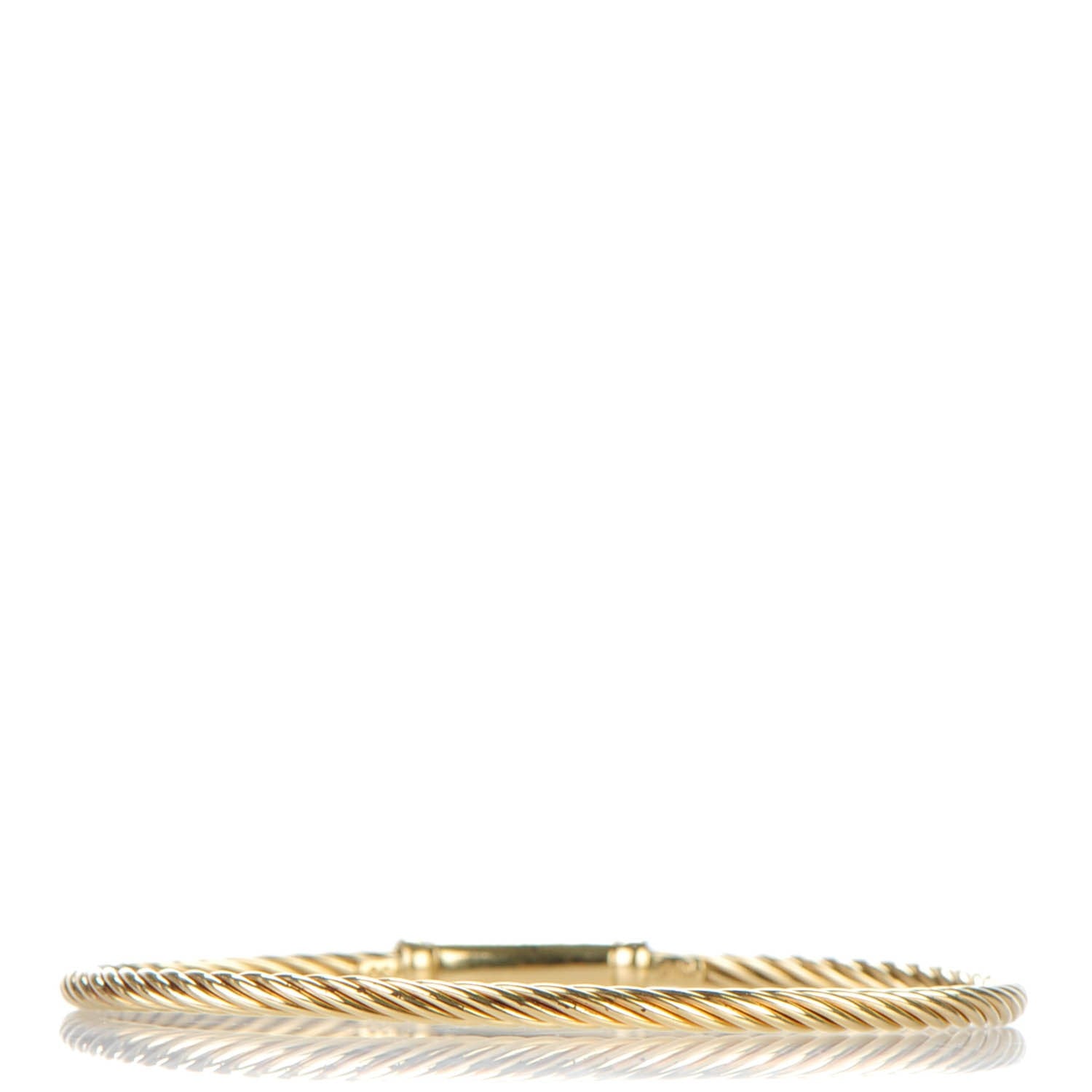 David Yurman 18k Yelow Gold 3mm Cable Classics Bracelet 1 of 5