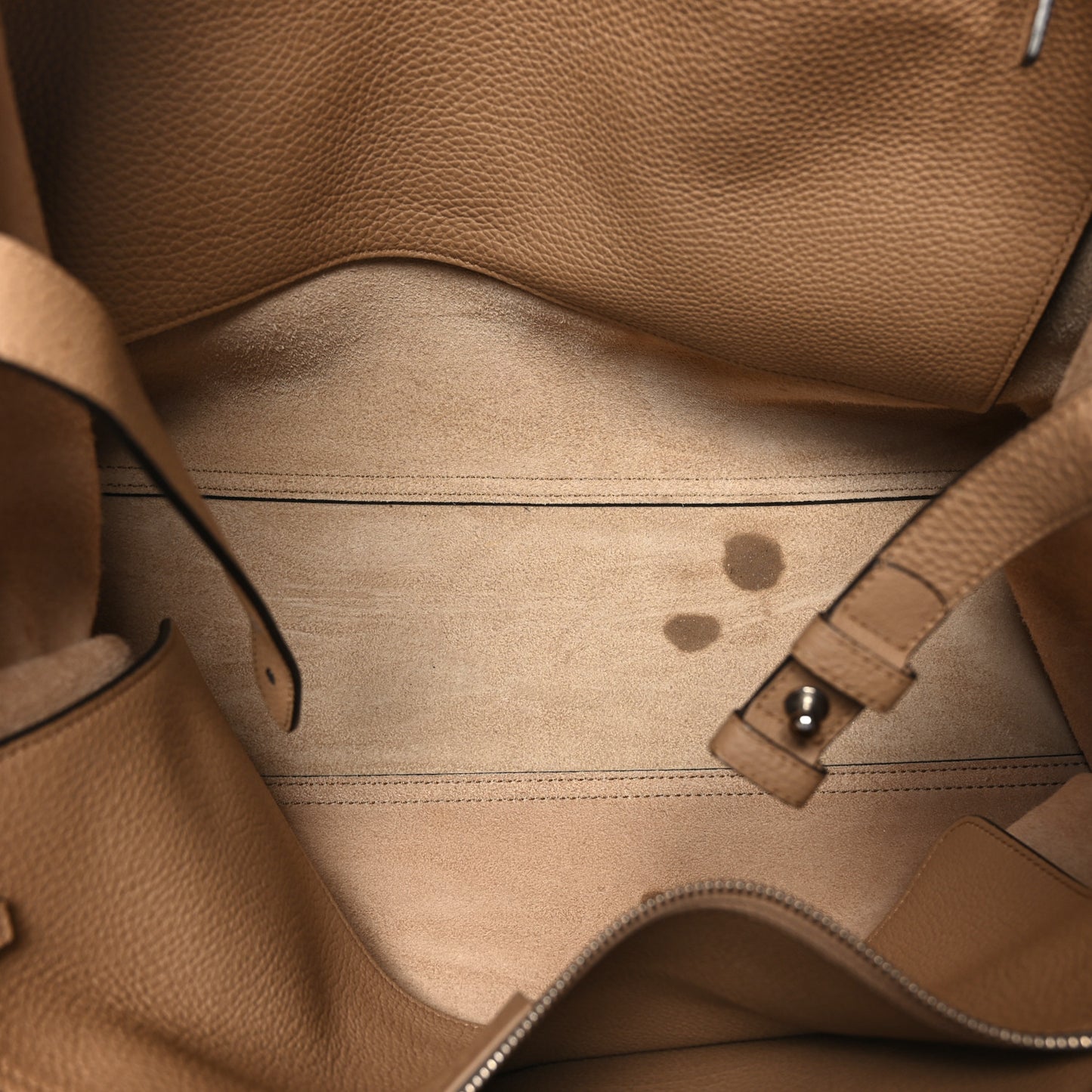 Soft Calfskin Medium Jackie Top Handle Bag Beige