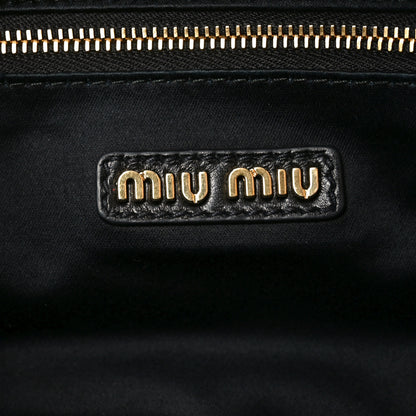 Miu Miu Nappa Matelasse Large Arcadie Top Handle Bag Black 6 of 10