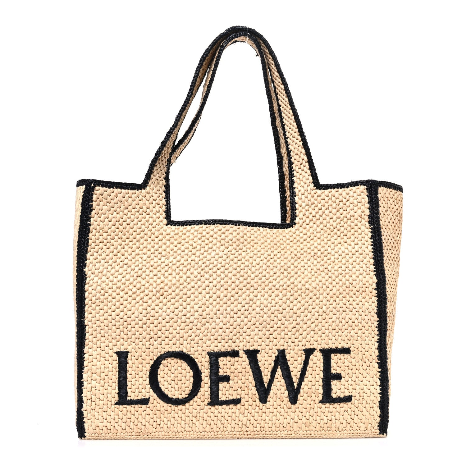 Loewe Raffia Large Paula's Ibiza Logo Tote Natural Tan 1 of 10